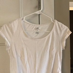 White maternity t-shirt.